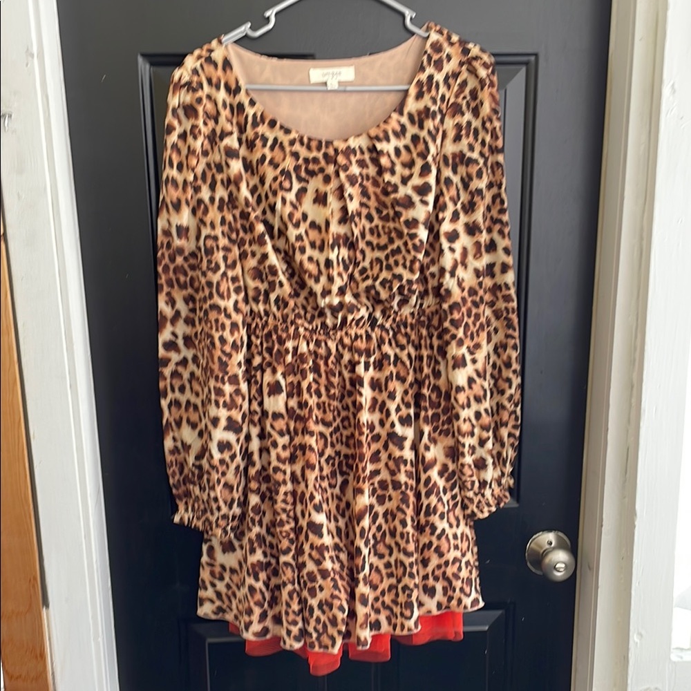 Umgee Leopard Print Mini Dress